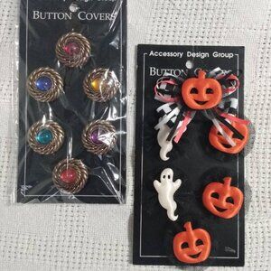 NEW-Jewel-tone & Halloween button covers